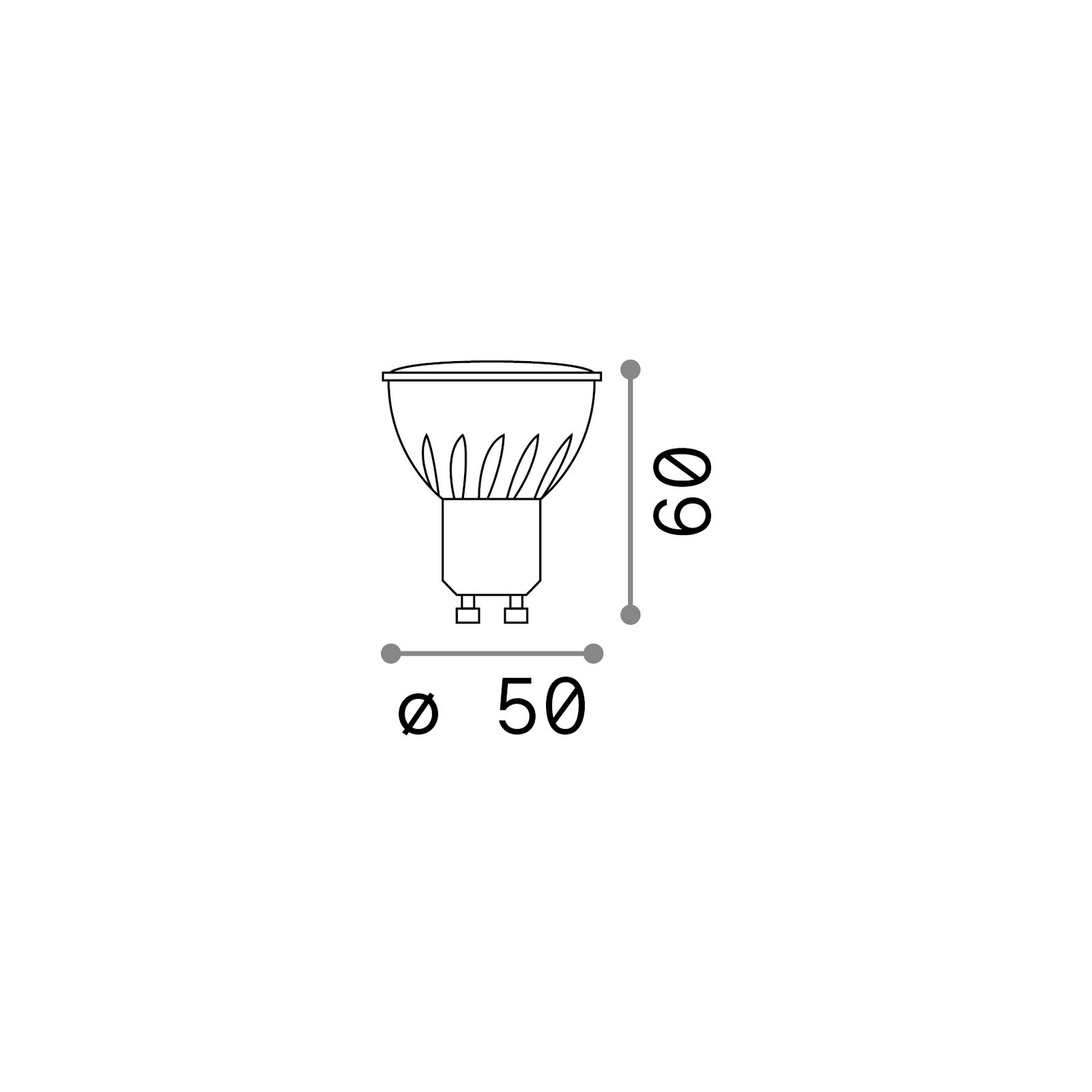 101378 10 Lampadine Gu10 7 Watt 3000 K 560 Lm