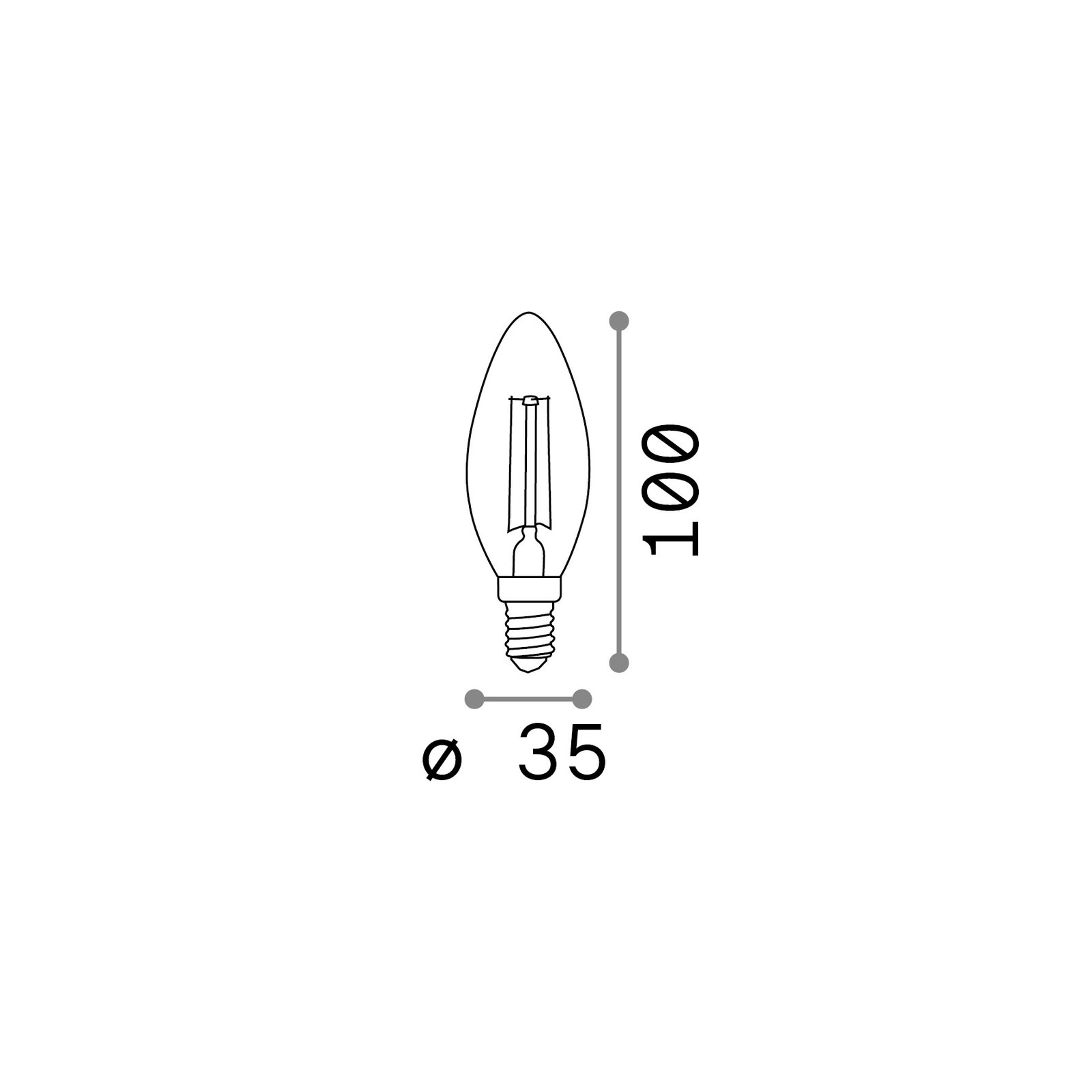 151649 10 Lampadine Led Oliva E14 4 Watt 2200 K Vintage Ambra