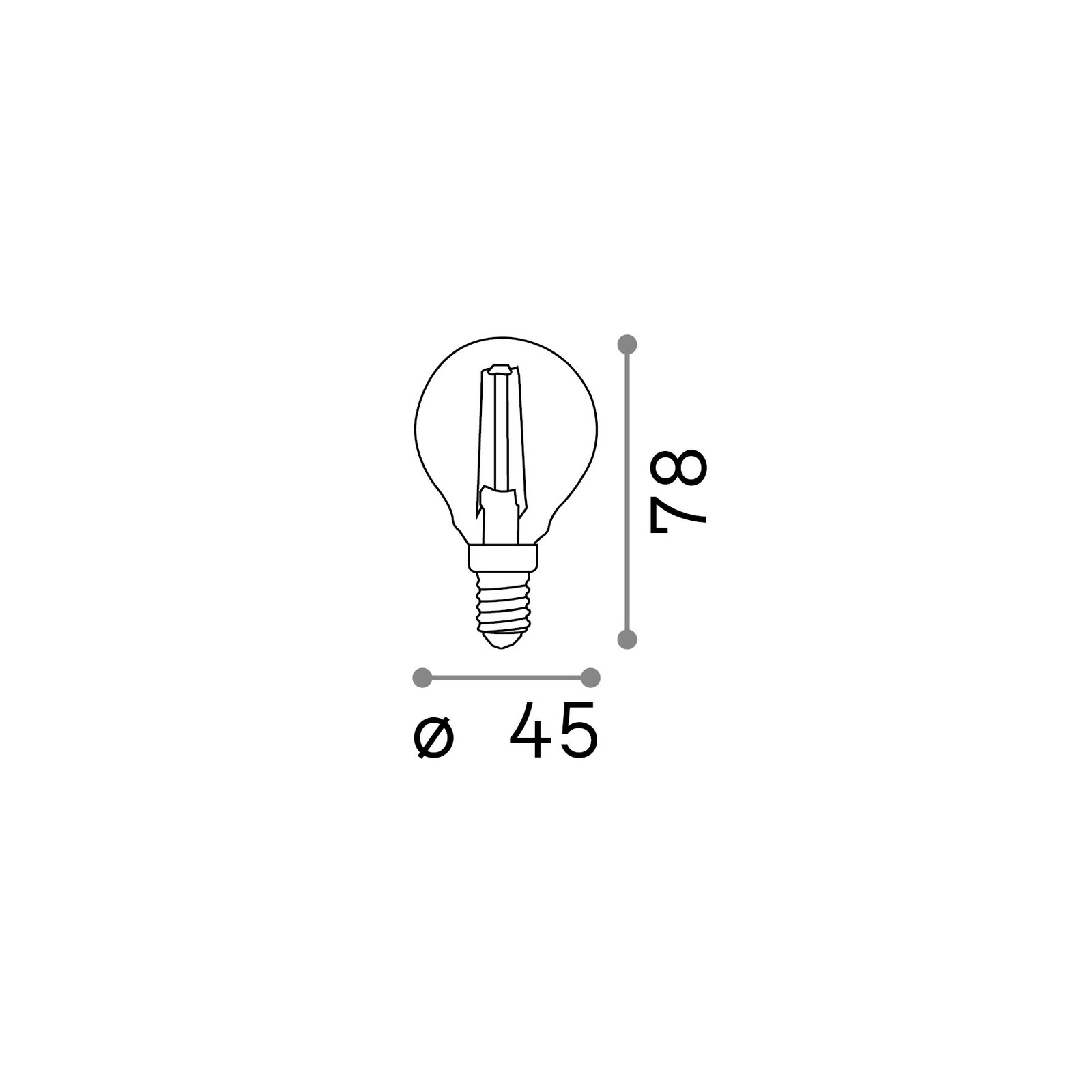 188935 10 Lampadine Led Sfera E14 4 Watt 3000 K Triac Trasparente
