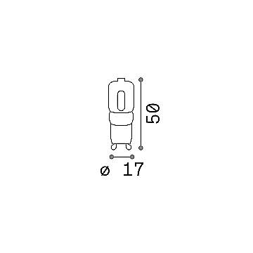 20 Lampadine G9 2,5 Watt 3000 K 200 Lm