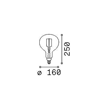 Lampadina Led Xl Globo Small D95 E27 4 Watt 2200 K 320 Lm Vintage Ambra