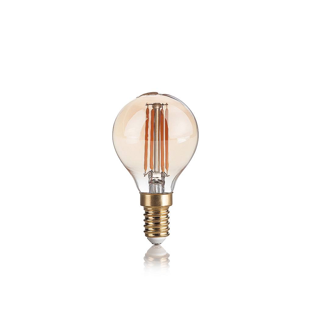 10 Lampadine Led Sfera E14 4 Watt 2200 K Vintage Ambra