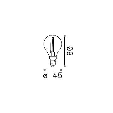 10 Lampadine Led Sfera E14 4 Watt 2200 K Vintage Ambra