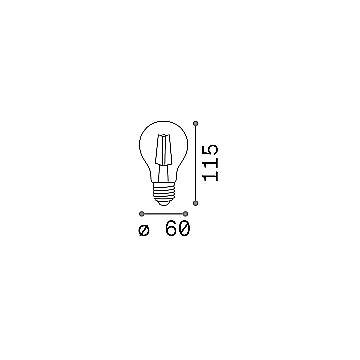 10 Lampadine Led Goccia Classic E27 4 Watt 2200 K 300 Lm Vintage Ambra
