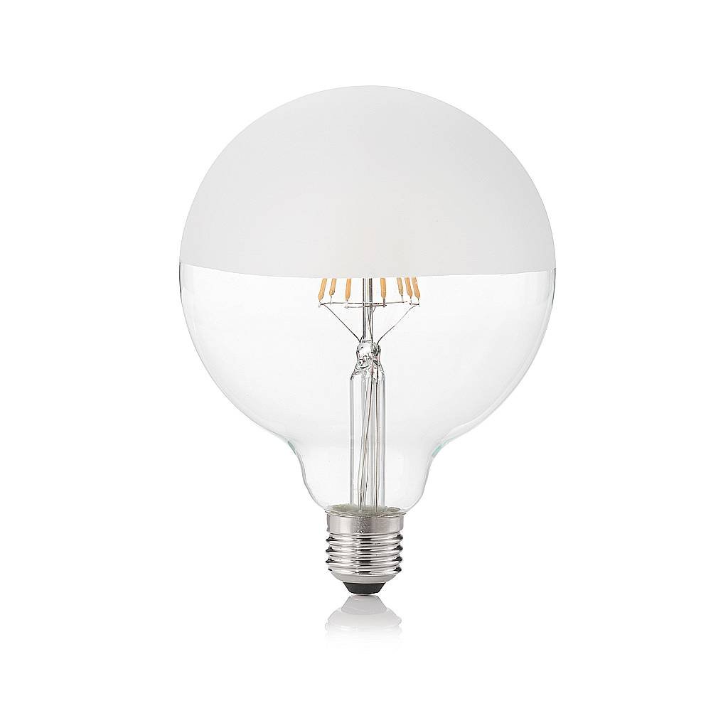 10 Lampadine Led Globo D125 E27 8 Watt 3000 K 780 Lm Trasparente Bianco Satinato