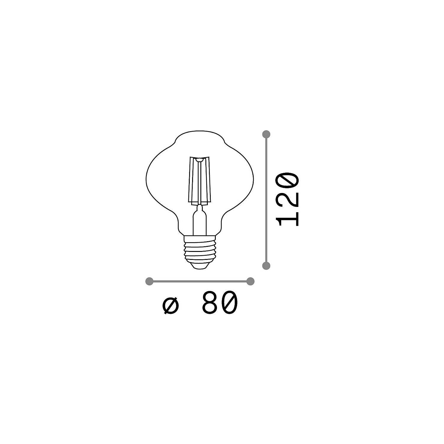 201283 10 Lampadine Led Bolla E27 4 Watt 2200 K 380 Lm Vintage Ambra