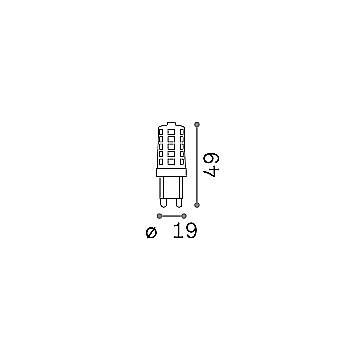 20 Lampadine G9 3,2 Watt 3000 K 300 Lm