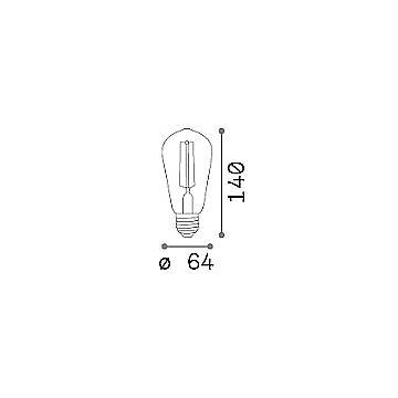 10 Lampadine Led Cono E27 4 Watt 2200 K 300 Lm Dimmerabile Vintage Ambra