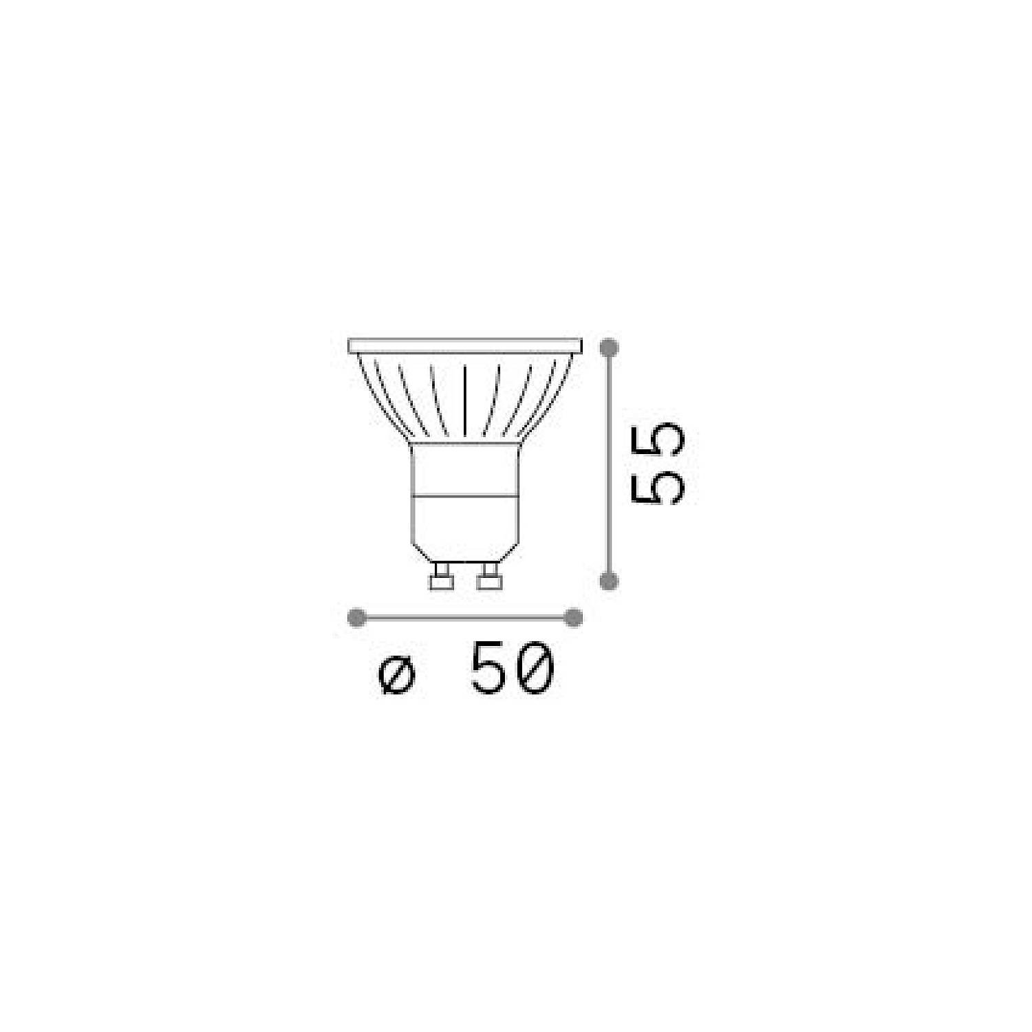 266251 10 Lampadine Gu10 6 Watt 3000K 430Lm Cri90 Dimmerabile