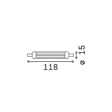 10 Lampadine R7S 10 Watt 3000 K Dimmerabile 1200 Lm 11,8 Cm