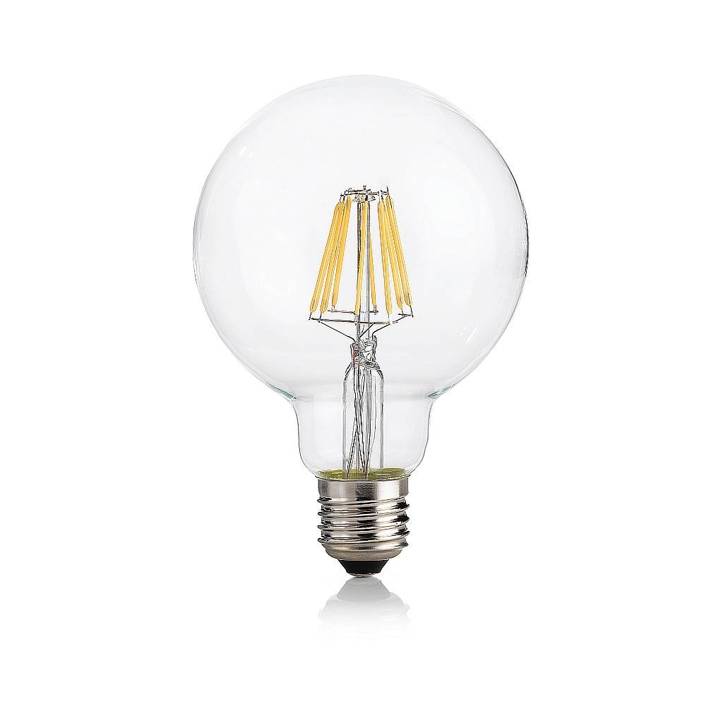 10 Lampadine Led Globo D95 E27 8 Watt 3000 K 860 Lm Cri 90 Trasparente