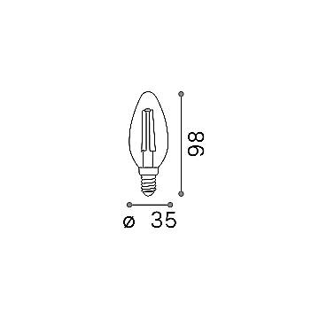 10 Lampadine Led Oliva E14 4 Watt 3000K 430 Lm Cri 90 Trasparente