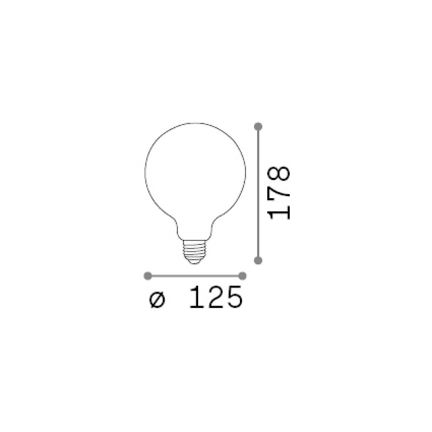 277813 10 Lampadine Globo 12,5Mm 8 Watt 3000K 900Lm Cri90 Trasparente