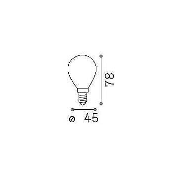 10 Lampadine E14 Sfera 4 Watt 3000K 340Lm Cri80 Bianco Dimmerabile