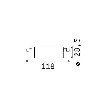 10 Lampadine R7S Smd 14 Watt 4000K 2450Lm Cri80 Dimmerabile