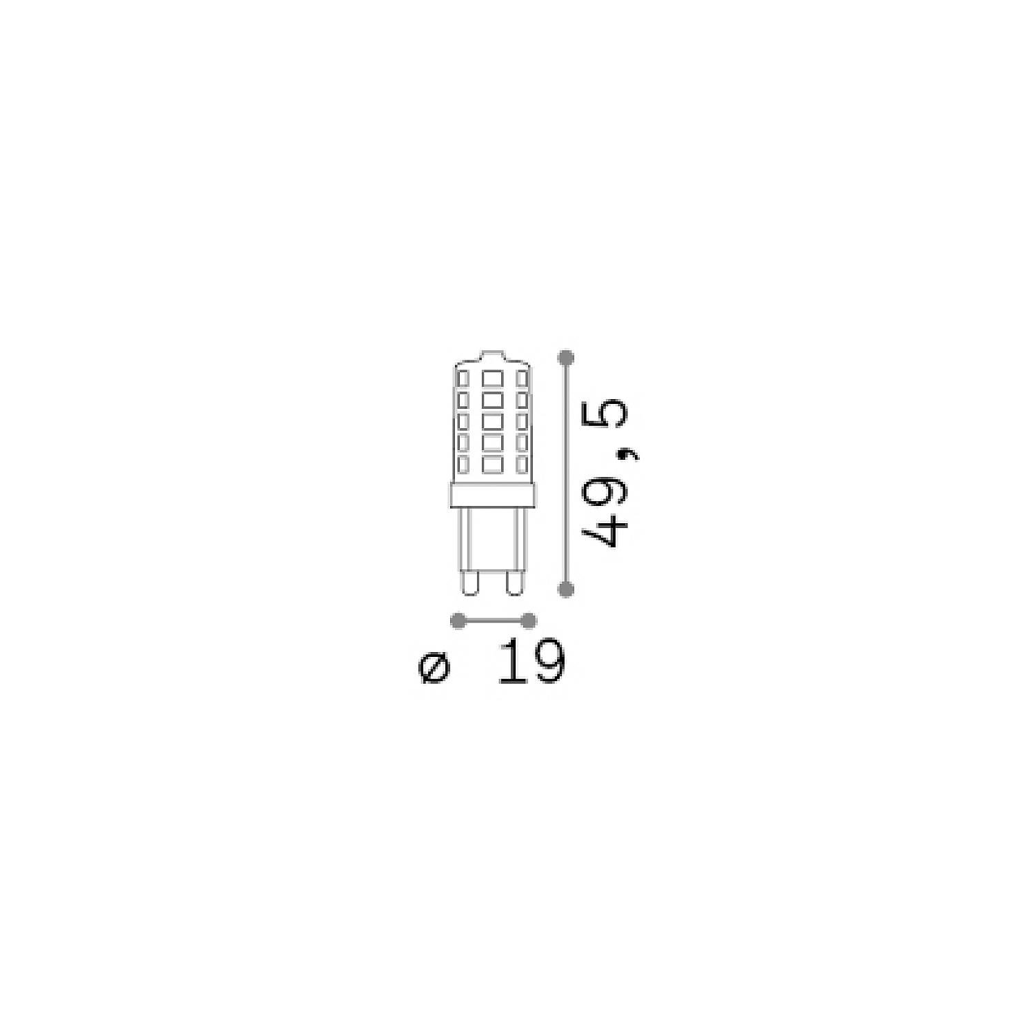 305486 20 Lampadine G9 4W 3000K 510Lm Cri80