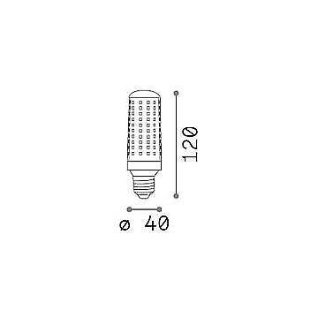 10 Lampadine E27 Cilindro 14 Watt 4000K 1750Lm Cri90 Trasparente