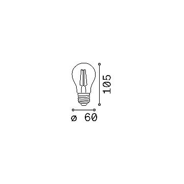 10 Lampadine Led Goccia E27 4 Watt 3000 K Cri 80 Vetro Trasparente