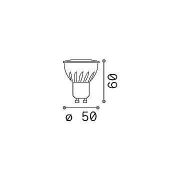 10 Lampadine Gu10 7 Watt 3000 K 560 Lm