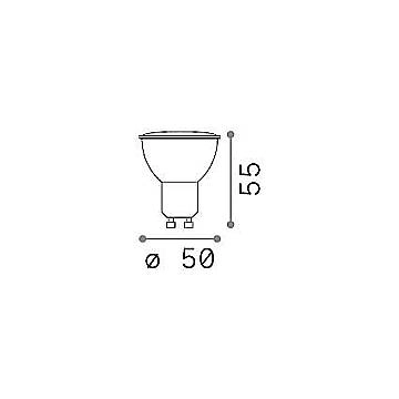 10 Lampadine Gu10 5 Watt 3000 K 400 Lm