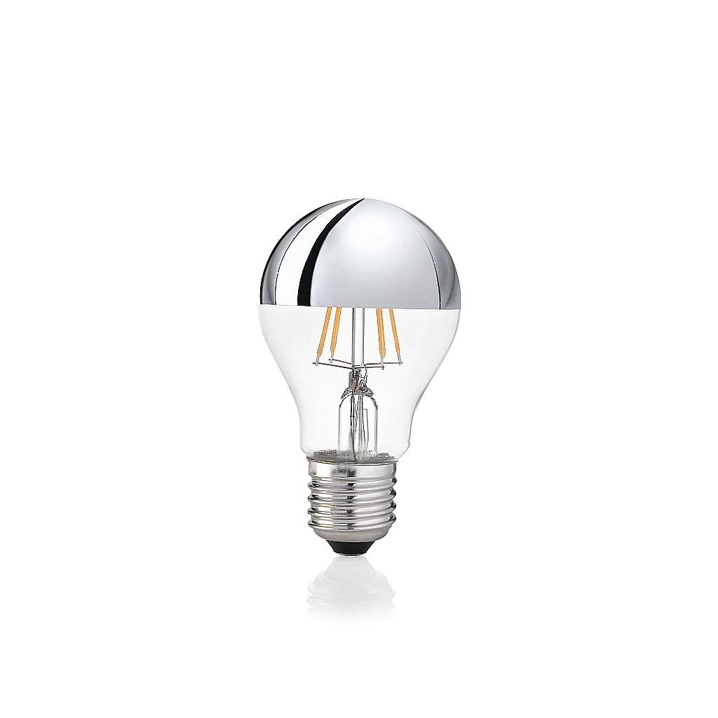 10 Lampadine Led Goccia Classic E27 8 Watt 3000 K 520 Lm Trasparente Cromo
