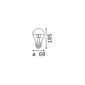 10 Lampadine Led Goccia Classic E27 8 Watt 3000 K 520 Lm Trasparente Cromo