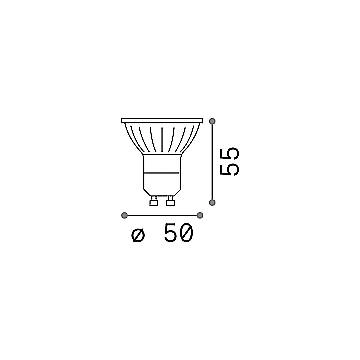 10 Lampadine Gu10 7 Watt 3000 K 640 Lm