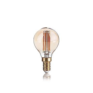 10 Lampadine Led Sfera E14 4 Watt 2200 K Vintage Ambra