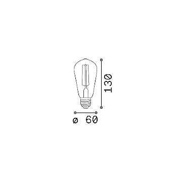 10 Lampadine Led Cono E27 4 Watt 2200 K 300 Lm Vintage Ambra