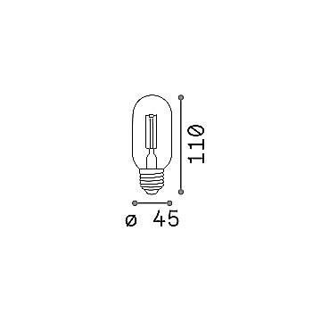 10 Lampadine Led Bombata E27 4 Watt 2200 K 300 Lm Vintage Ambra