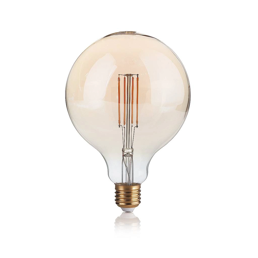 10 Lampadine Led Globo Grande D125 E27 4 Watt 2200 K 300 Lm Vintage Ambra