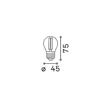 10 Lampadine Led Classic Sfera Grande E27 4 Watt 2200 K 300 Lm Vintage Ambra