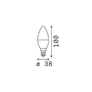10 Lampadine Led Ovale E14 7 Watt 4000 K 600 Lm Bianca