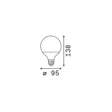 10 Lampadine Led Globo Small D95 E27 12 Watt 4000 K 1020 Lm Bianca