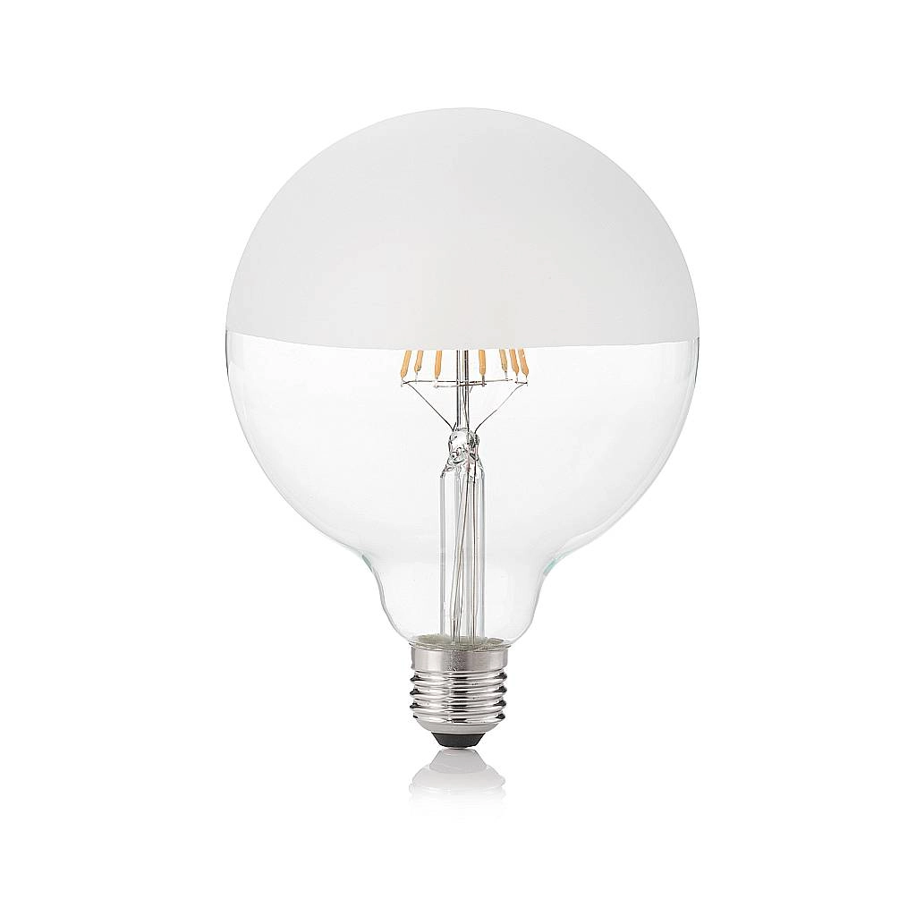 10 Lampadine Led Globo D125 E27 8 Watt 3000 K 780 Lm Trasparente Bianco Satinato