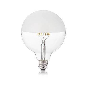10 Lampadine Led Globo D125 E27 8 Watt 3000 K 780 Lm Trasparente Bianco Satinato