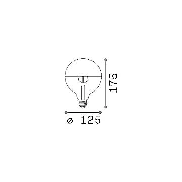 10 Lampadine Led Globo D125 E27 8 Watt 3000 K 780 Lm Trasparente Bianco Satinato