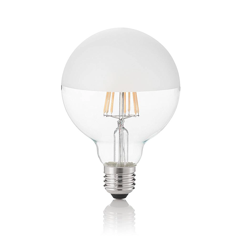 10 Lampadine Led Globo D95 E27 8 Watt 3000 K 780 Lm Trasparente Bianco Satinato