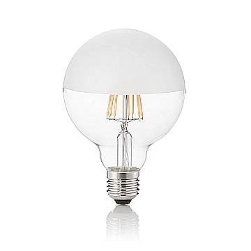 10 Lampadine Led Globo D95 E27 8 Watt 3000 K 780 Lm Trasparente Bianco Satinato