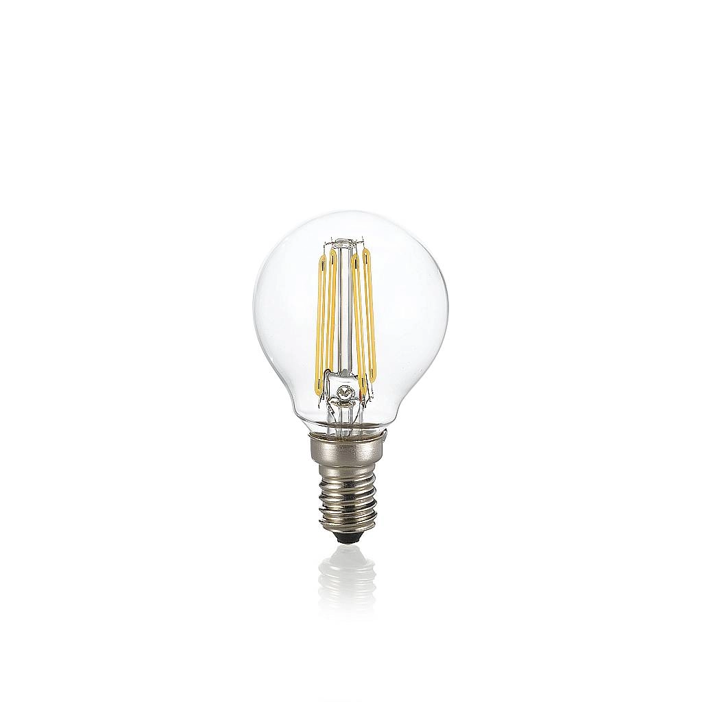 10 Lampadine Led Sfera E14 4 Watt 3000 K Triac Trasparente