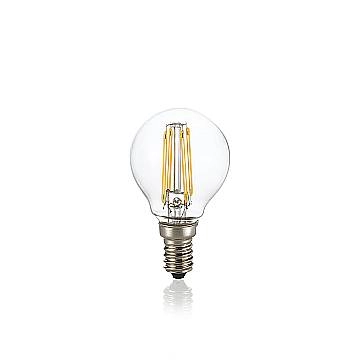 10 Lampadine Led Sfera E14 4 Watt 3000 K Triac Trasparente
