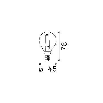 10 Lampadine Led Sfera E14 4 Watt 3000 K Triac Trasparente