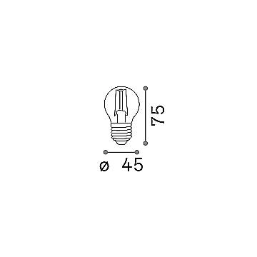 10 Lampadine Led Sfera E27 4 Watt 3000 K Dimmerabile Trasparente