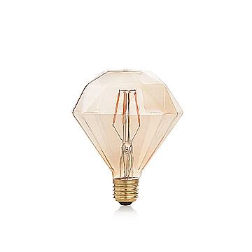 10 Lampadine Led Diamond E27 4 Watt 2200 K 380 Lm Vintage Ambra