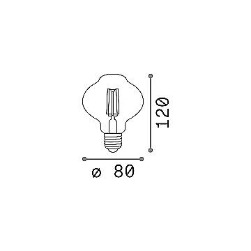 10 Lampadine Led Bolla E27 4 Watt 2200 K 380 Lm Vintage Ambra