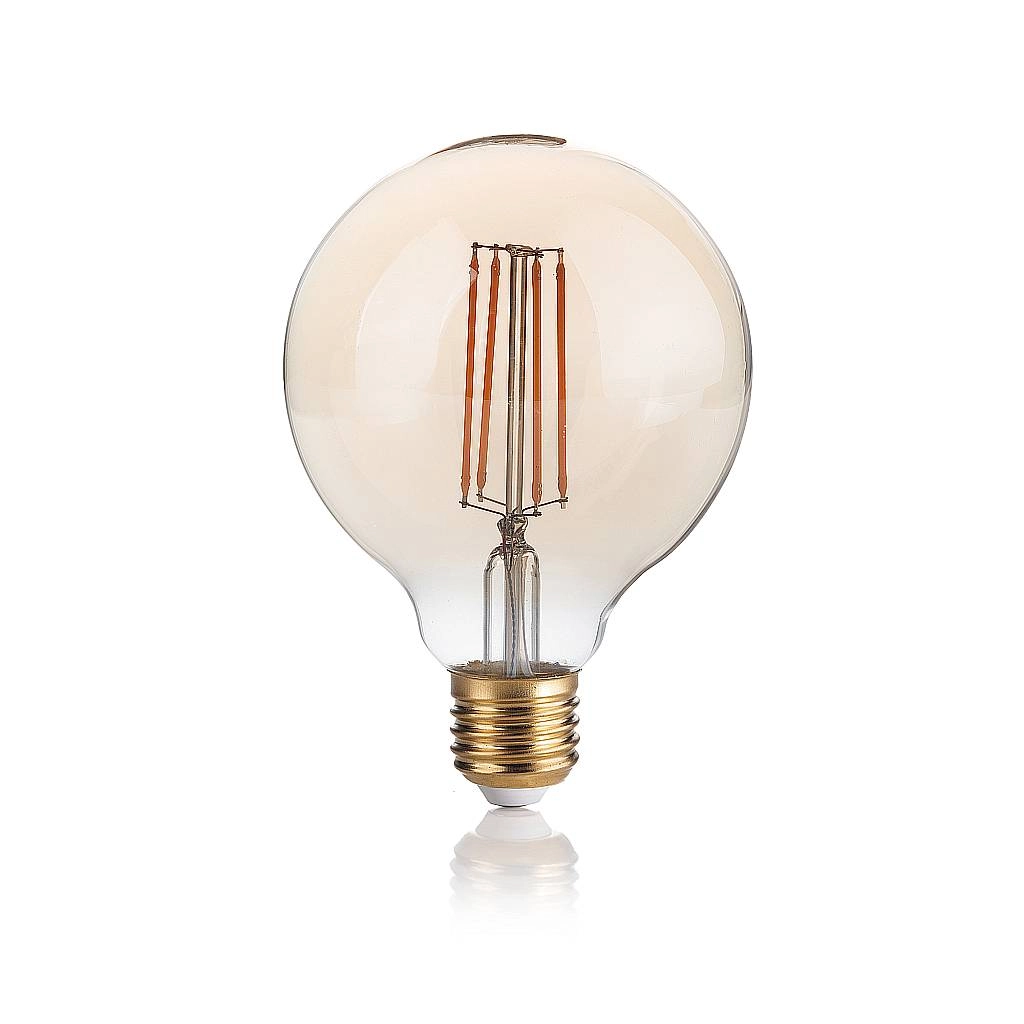 10 Lampadine Led Globo Small D95 E27 4 Watt 2200 K Dimm 300 Lm Vintage Ambra