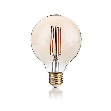 10 Lampadine Led Globo Small D95 E27 4 Watt 2200 K Dimm 300 Lm Vintage Ambra