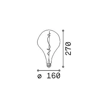 Lampadina Led Crash E27 4 Watt 2200 K 200 Lm Vintage Ambra