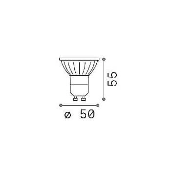 10 Lampadine Gu10 6 Watt 3000K 430Lm Cri90 Dimmerabile
