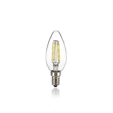 10 Lampadine Led Oliva E14 4 Watt 3000K 430 Lm Cri 90 Trasparente
